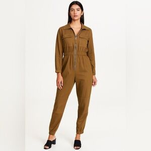 ASOS Brown Utility Zip Front Jumpsuit Size 8